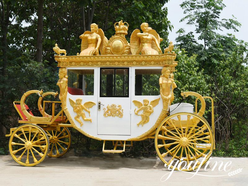 Custom Fiberglass Royal Gold State Coach for Sale FOKK-016 - Fiberglass Statue - 7