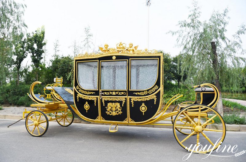 Custom Fiberglass Royal Gold State Coach for Sale FOKK-016 - Fiberglass Statue - 11