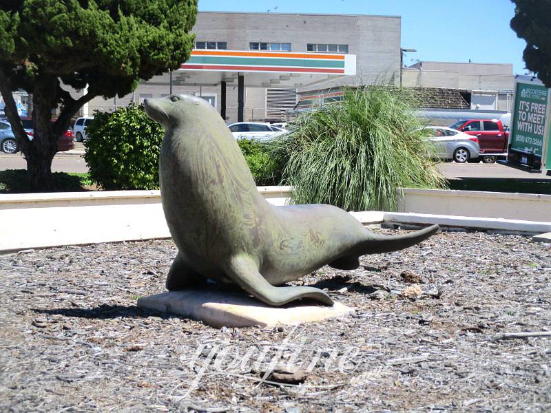 Bronze sea lion sculpture-YouFine Sculpture