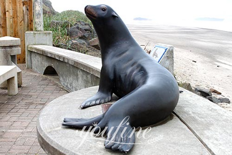 Large Bronze Sea Lion Sculpture Animal Artworks for Sale BOK1-405 - Other Animal sculptures - 13