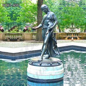 Classical Bronze Duck Girl Statue Paul Manship Park Art BOK1-408