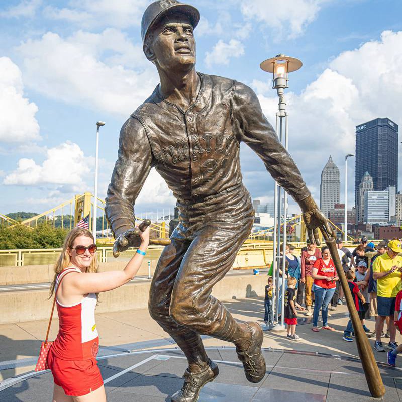 Roberto Clemente Walker Gym baseball statue