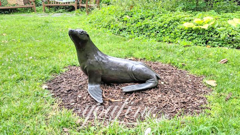 Large Bronze Sea Lion Sculpture Animal Artworks for Sale BOK1-405 - Other Animal sculptures - 7