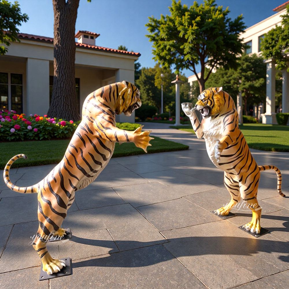 two Tiger Garden Statue