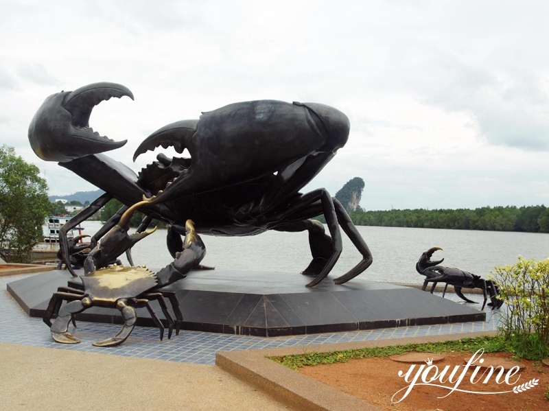 Stunning Giant Bronze Crab Sculpture Outdoor Decor Manufacturer BOK1-393 - Bronze Animal Sculpture - 8