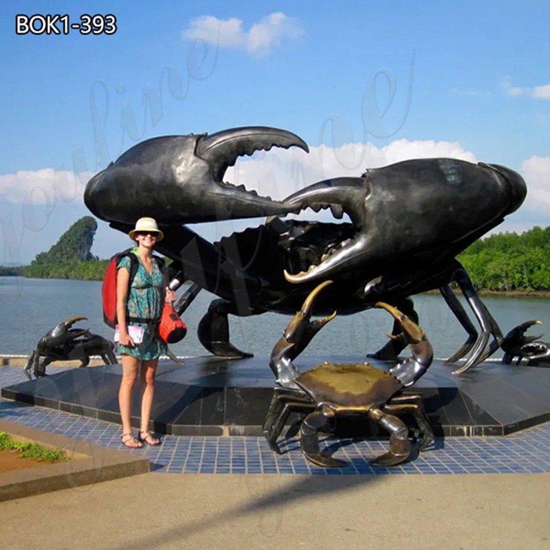 antique metal crab sculpture-YouFine Sculpture