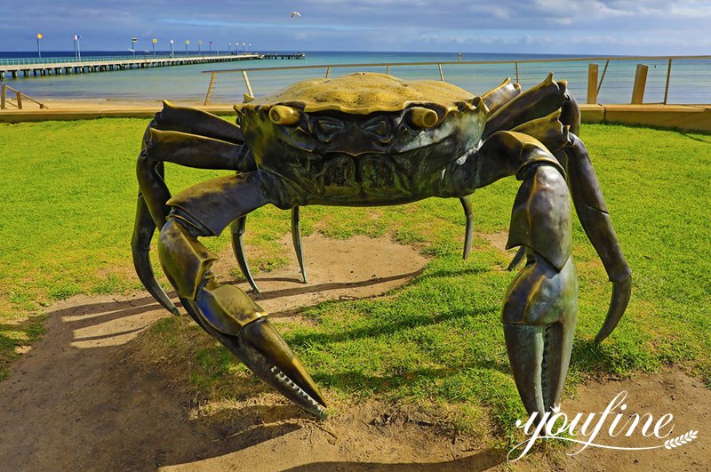 Stunning Giant Bronze Crab Sculpture Outdoor Decor Manufacturer BOK1-393 - Bronze Animal Sculpture - 13