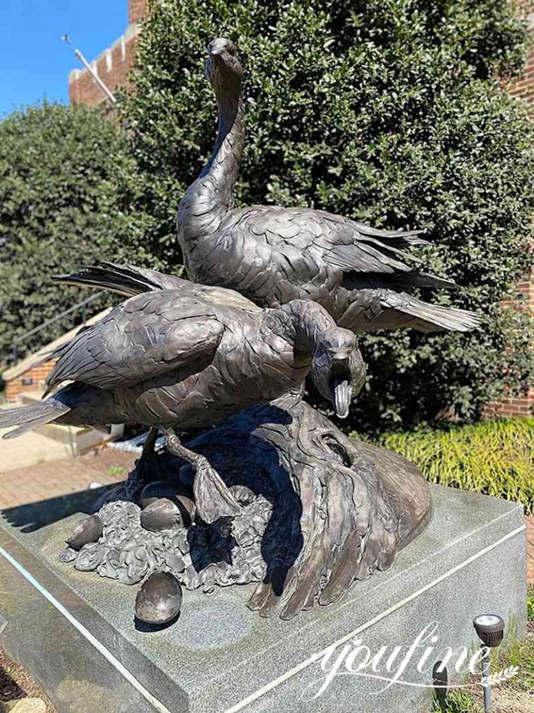 bronze bird statue for garden-YouFine Sculpture