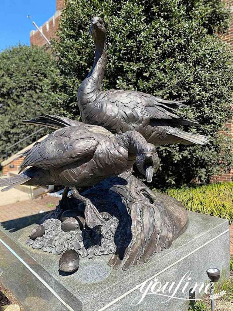 Outdoor Large Bronze Swan Statue Decor Supplier BOK1-400 - Bronze Animal Sculpture - 15