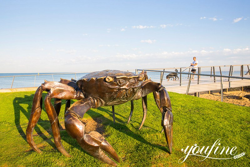 Stunning Giant Bronze Crab Sculpture Outdoor Decor Manufacturer BOK1-393 - Bronze Animal Sculpture - 16