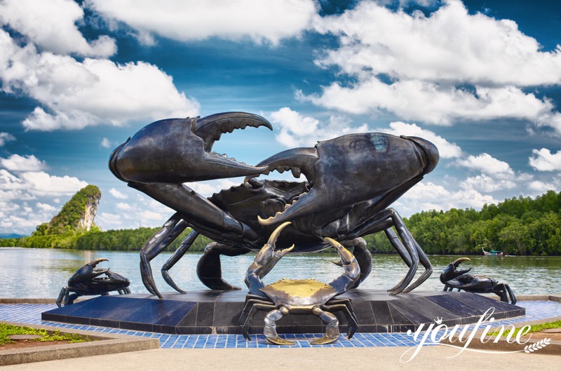 Stunning Giant Bronze Crab Sculpture Outdoor Decor Manufacturer BOK1-393 - Bronze Animal Sculpture - 7