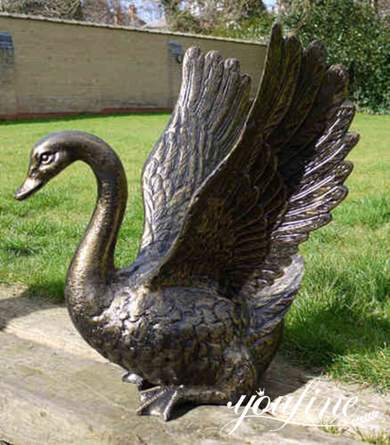 Outdoor Large Bronze Swan Statue Decor Supplier BOK1-400 - Bronze Animal Sculpture - 17