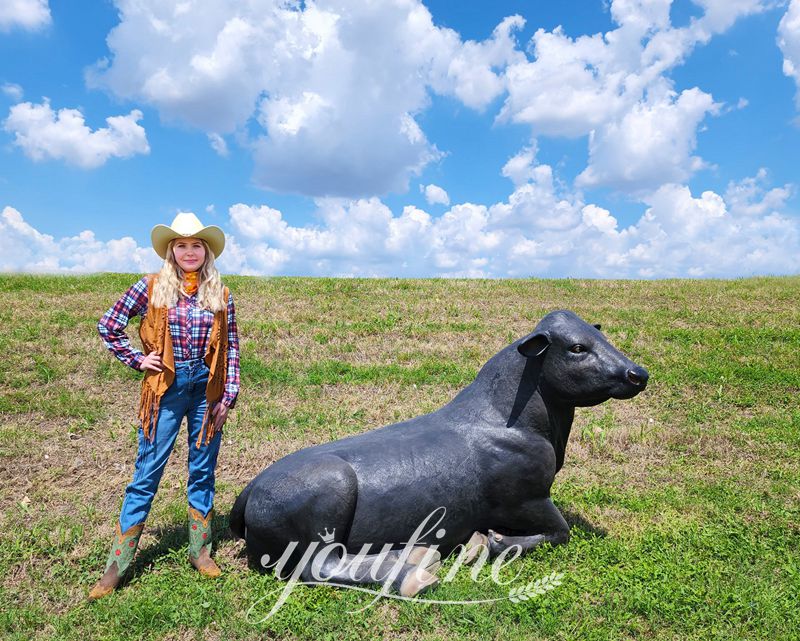 Life Size Bronze Angus Bull Statue Museum Quality BOK1-406 - Bronze Bull Sculpture - 2