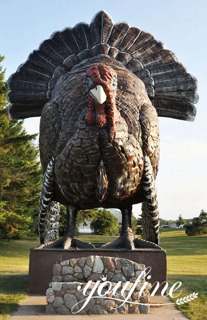 Outdoor Giant Bronze Turkey Statue Decor Supplier Bok1-401 - Bronze Animal Sculpture - 9