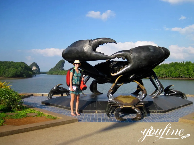 Stunning Giant Bronze Crab Sculpture Outdoor Decor Manufacturer BOK1-393 - Bronze Animal Sculpture - 6