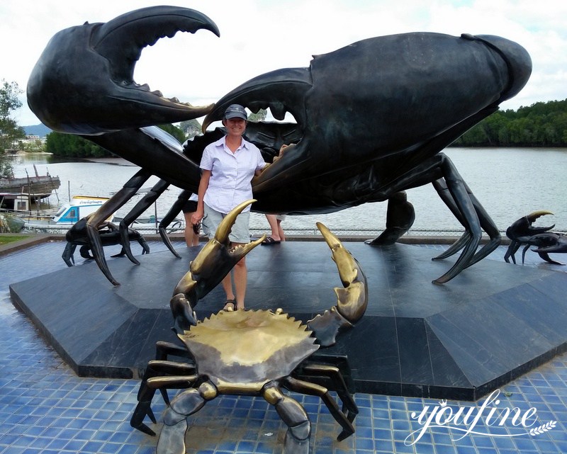 Stunning Giant Bronze Crab Sculpture Outdoor Decor Manufacturer BOK1-393 - Bronze Animal Sculpture - 5