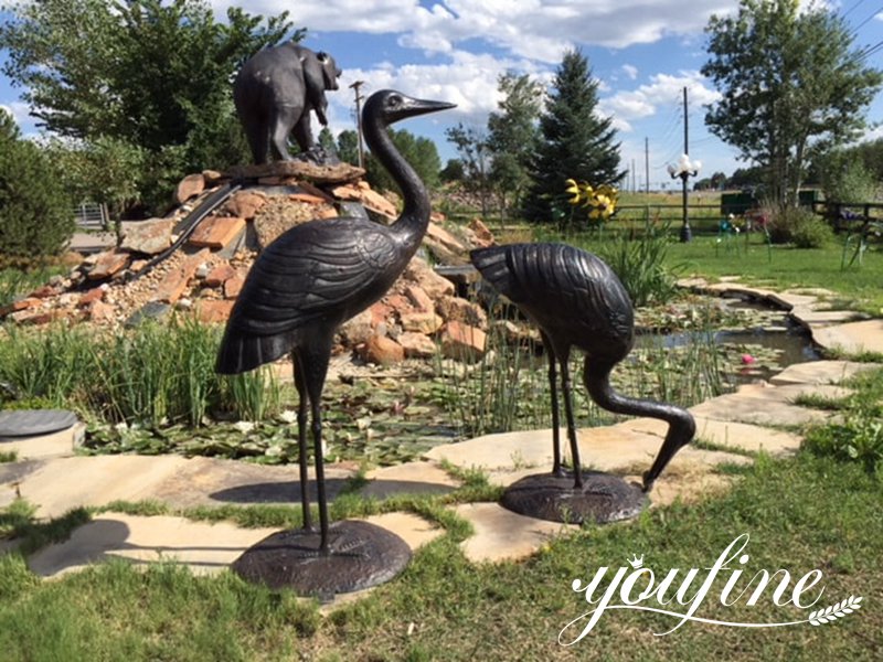high-quality bronze crane statue-YouFine Sculpture1.3