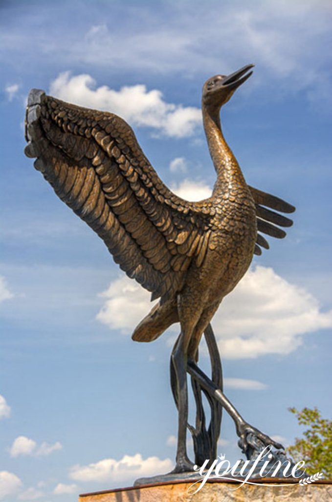 Outdoor Large Bronze Swan Statue Decor Supplier BOK1-400 - Bronze Animal Sculpture - 8