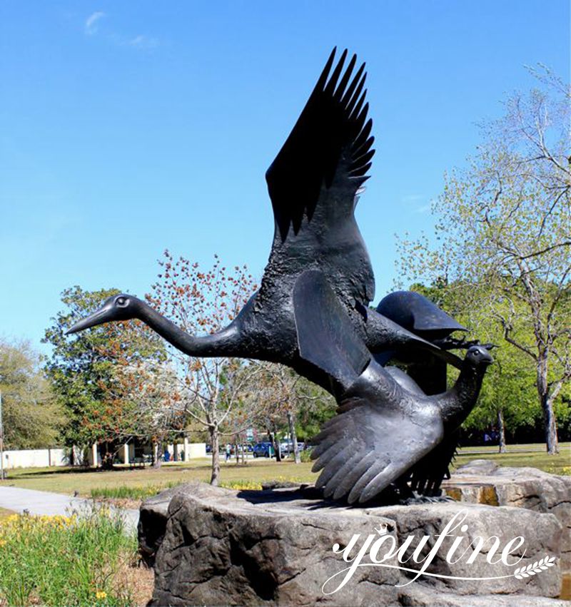 large outdoor swan sculpture-YouFine Sculpture.