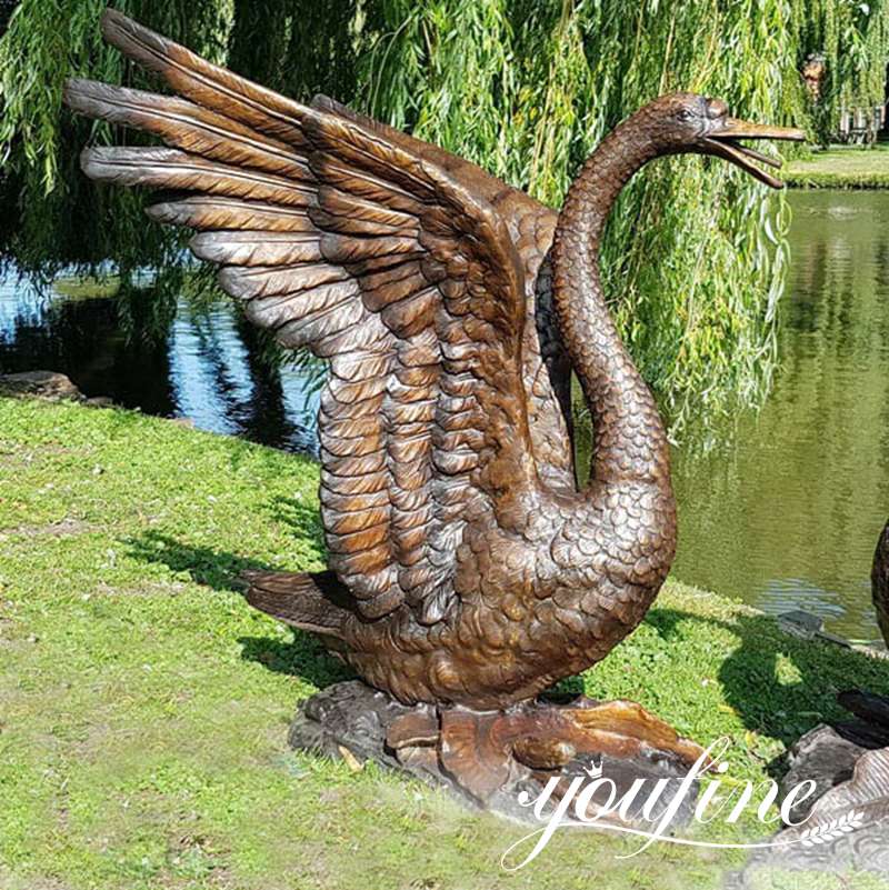 large outdoor swan sculpture-YouFine Sculpture1