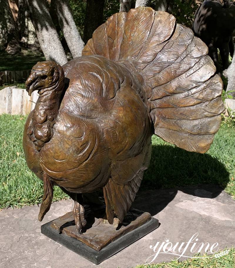 Outdoor Giant Bronze Turkey Statue Decor Supplier Bok1-401 - Bronze Animal Sculpture - 7