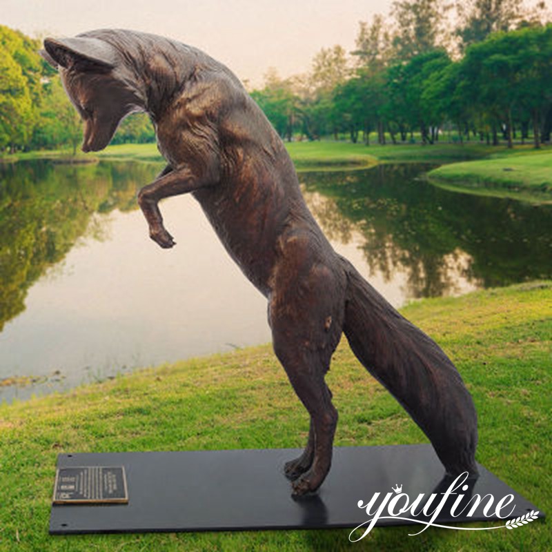 life size bronze fox statue-YouFine Sculpture