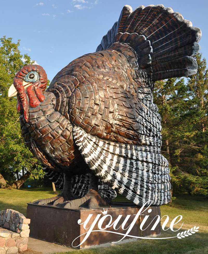 Outdoor Giant Bronze Turkey Statue Decor Supplier Bok1-401 - Bronze Animal Sculpture - 12