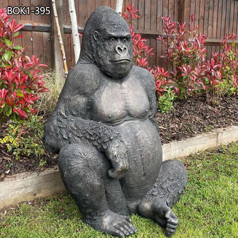 LifeSize Bronze Seated Gorilla Statue YouFine Sculpture