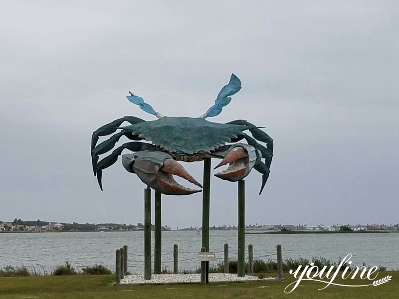 Stunning Giant Bronze Crab Sculpture Outdoor Decor Manufacturer BOK1-393 - Bronze Animal Sculpture - 10