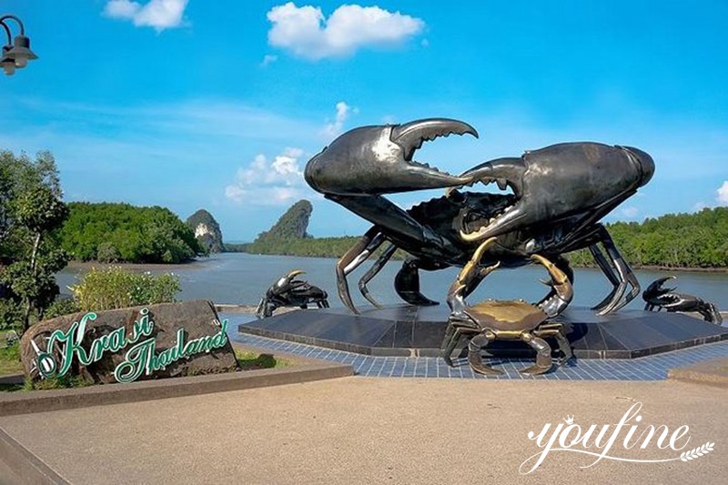 Stunning Giant Bronze Crab Sculpture Outdoor Decor Manufacturer BOK1-393 - Bronze Animal Sculpture - 2