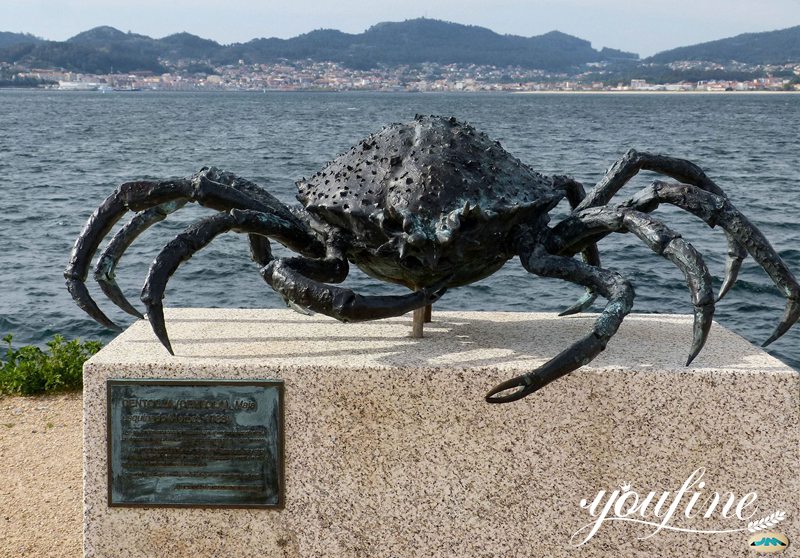 Stunning Giant Bronze Crab Sculpture Outdoor Decor Manufacturer BOK1-393 - Bronze Animal Sculpture - 12