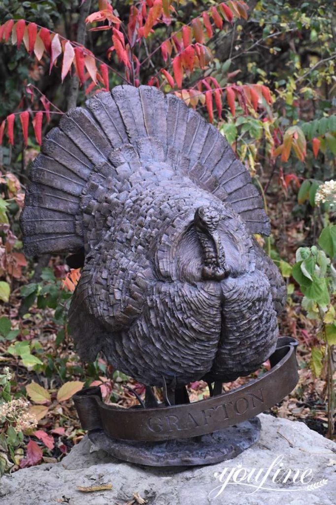 Outdoor Giant Bronze Turkey Statue Decor Supplier Bok1-401 - Bronze Animal Sculpture - 6