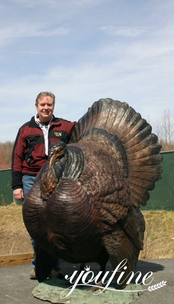 Outdoor Giant Bronze Turkey Statue Decor Supplier Bok1-401 - Bronze Animal Sculpture - 4