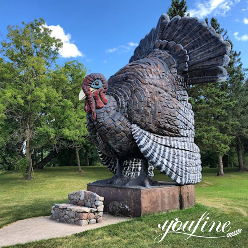 Outdoor Giant Bronze Turkey Statue Decor Supplier Bok1-401 - Bronze Animal Sculpture - 11