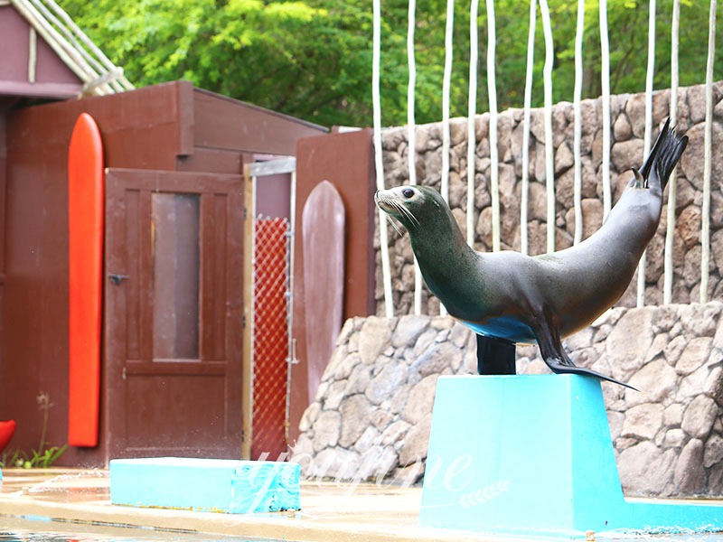 Large Bronze Sea Lion Sculpture Animal Artworks for Sale BOK1-405 - Other Animal sculptures - 8