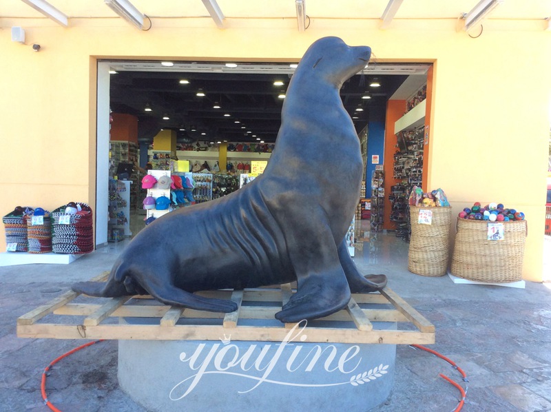 Large Bronze Sea Lion Sculpture Animal Artworks for Sale BOK1-405 - Other Animal sculptures - 6