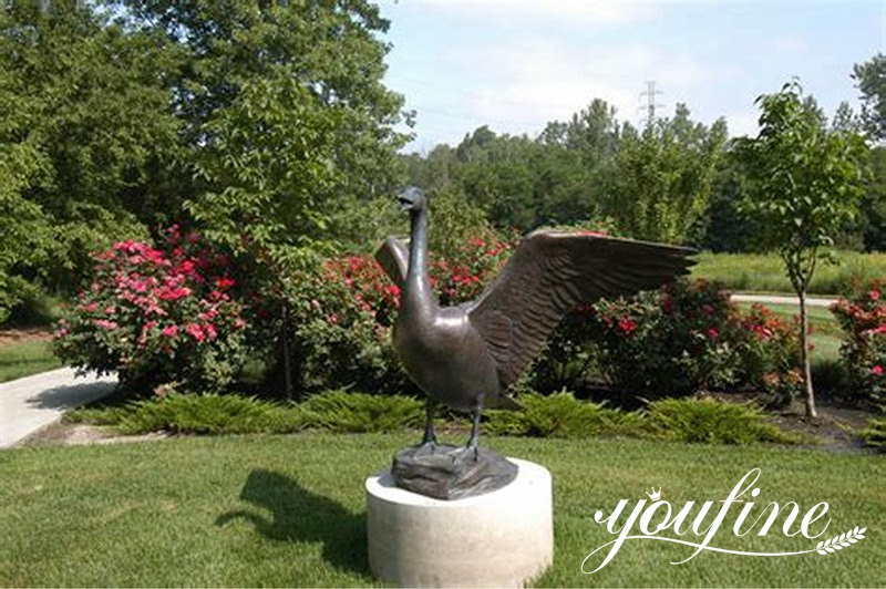 Outdoor Large Bronze Swan Statue Decor Supplier BOK1-400 - Bronze Animal Sculpture - 9