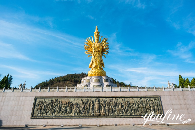 Bronze Golden Thousand Hand Guanyin Statue Manufacturer BOK1-391 - Bronze Buddha sculpture - 2