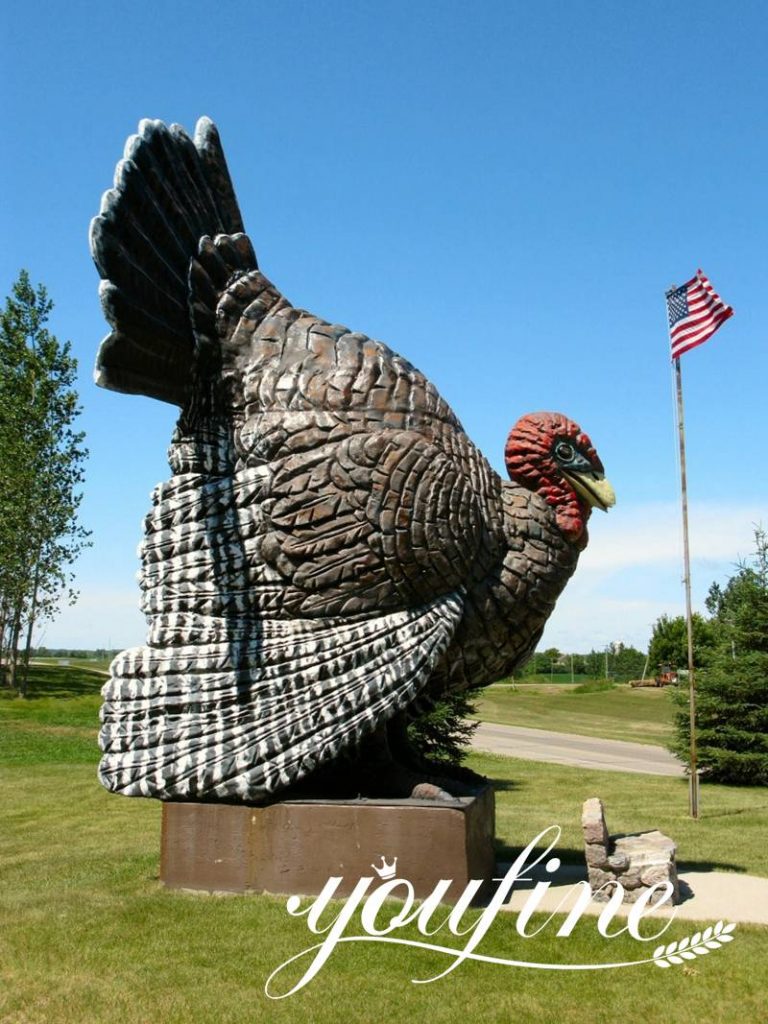 Outdoor Giant Bronze Turkey Statue Decor Supplier Bok1-401 - Bronze Animal Sculpture - 10