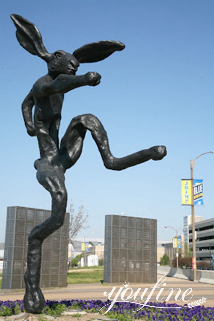 Outdoor Bronze Barry Flanagan Rabbit Statue Replica Manufacturer BOK1-431 - Bronze Animal Sculpture - 2