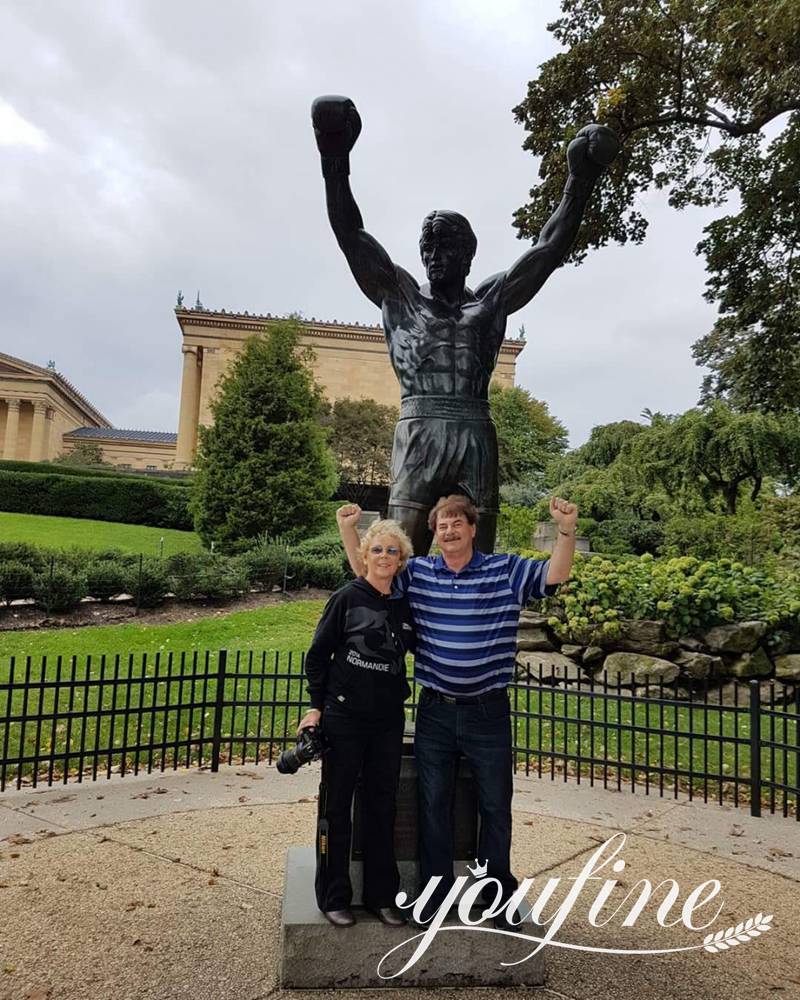 Famous Bronze Rocky Balboa Statue Replica for Sale BOK1-436 - Bronze Classical Sculpture - 3