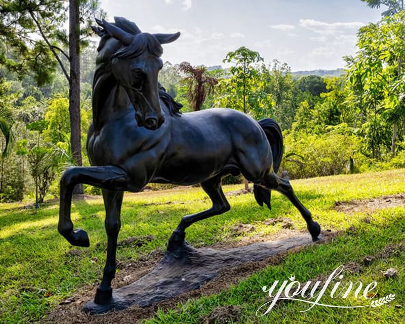 Large Bronze Galloping Horse Statue Lawn Decor Supplier BOK1-430 - Bronze Animal Sculpture - 19