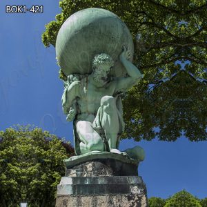 Custom-Made Bronze Atlas Holding the World Statue BOK1-421