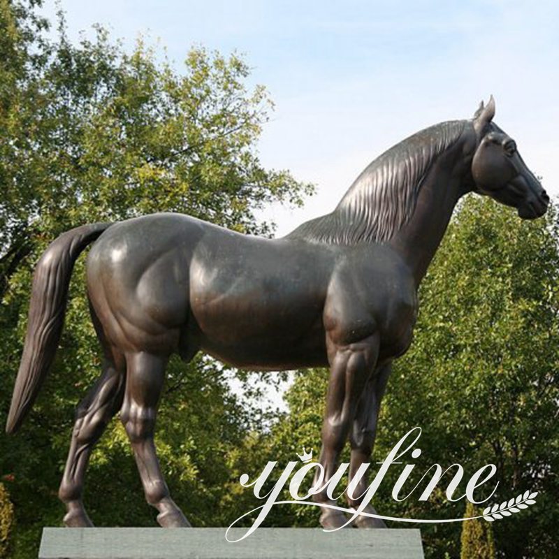 Large Bronze Galloping Horse Statue Lawn Decor Supplier BOK1-430 - Bronze Animal Sculpture - 15