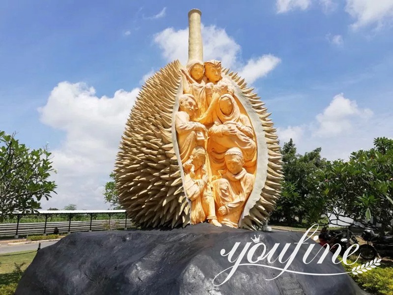 bronze giant durian sculpture-YouFine Sculpture-4