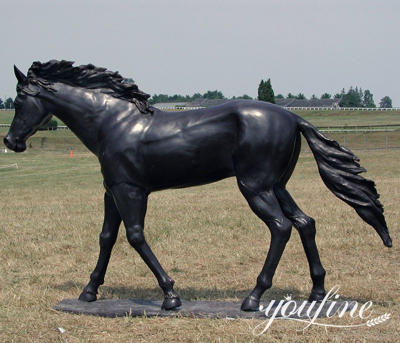 Large Bronze Galloping Horse Statue Lawn Decor Supplier BOK1-430 - Bronze Animal Sculpture - 17