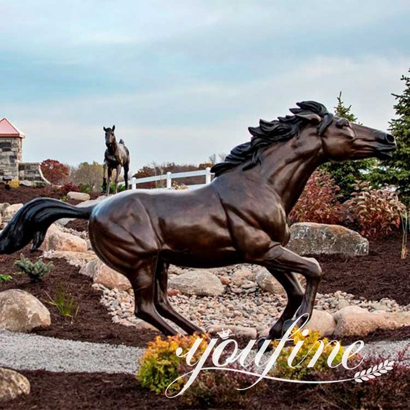 Large Bronze Galloping Horse Statue Lawn Decor Supplier BOK1-430 - Bronze Animal Sculpture - 10