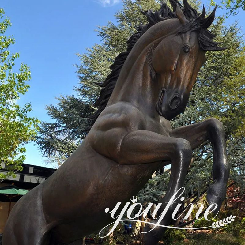 Large Bronze Galloping Horse Statue Lawn Decor Supplier BOK1-430 - Bronze Animal Sculpture - 14