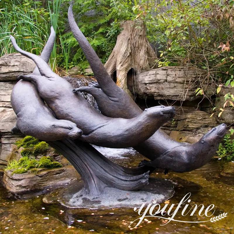 life-size otter sculpture-YouFine Sculpture1