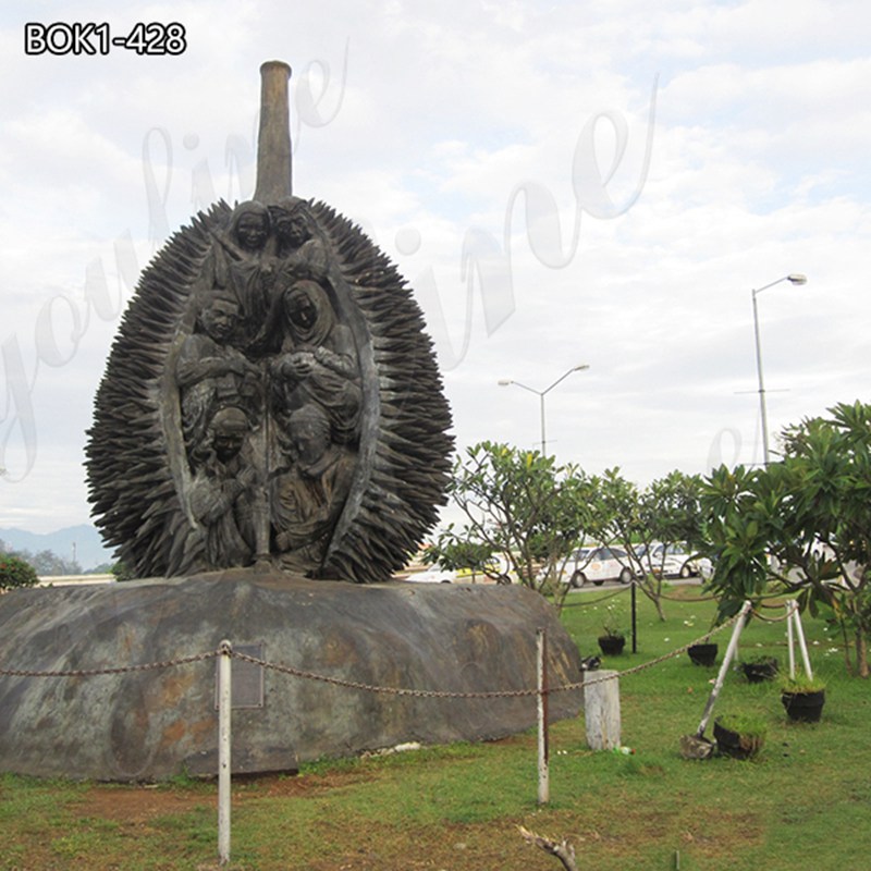 public bronze durian sculpture-YouFine Sculpture-2